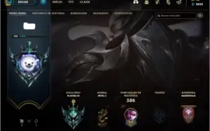 Conta LOL, Platina 3, Todos os campeões, 102 skins