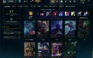 Unranked com 35 Champs e 10 Skins