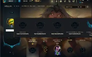 Unranked com 35 Champs e 10 Skins