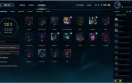 lol, elo PLATINA V. 121 campeões e 25 skins habilitados
