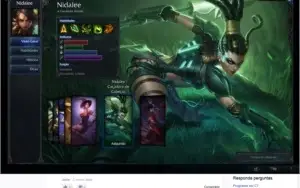 Conta lol goldV com 104 champs 33 skins (todas da nidalee)