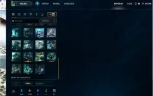 CONTA  BORDA DIAMANTE MAIS DE 100 SKINS 8 PAG RUNAS