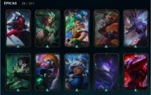 (50% Off) C- Onta Lol, Diamante 1 -200 Skins, Todos Os Champ