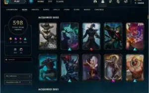 Conta lol com 598 skins