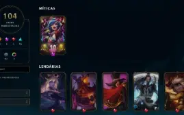 LOL - Full Acesso - LVL 170 - 130 Champions - 104 Skins
