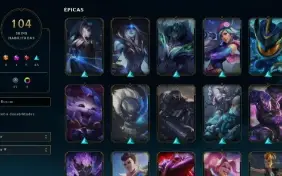 LOL - Full Acesso - LVL 170 - 130 Champions - 104 Skins