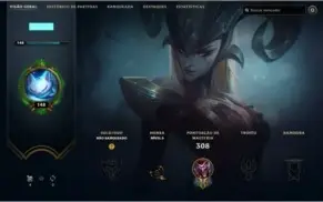 Conta League of Legends level 148 MMR PLATINA