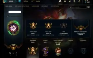 Conta ouro 1 com 83 skins e 145 champs