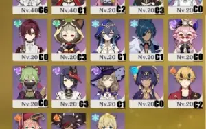 Conta Genshin Vários Personagens 5* AR 57