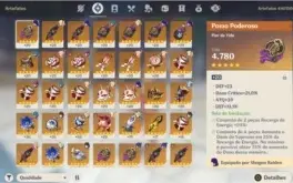 Vendo conta Yoimiya + Shogun raiden + Zhongli + Eula AR 54