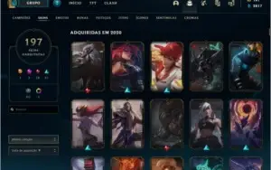 Conta LOL, 197 Skins, WW cinzento, Rammus Rei! Plat 3 TFT