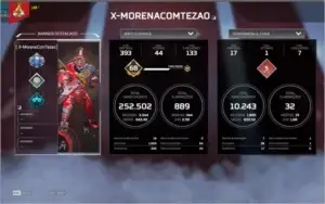 CONTA APEX LEGENDS MAIN PATHFINDER COM HERANÇA 3K DAMAGE.
