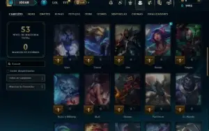 Platina 2 com 45 Champs e 11 Skins