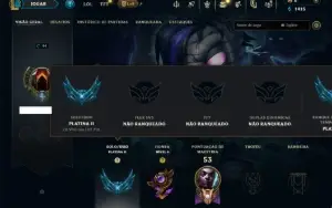 Platina 2 com 45 Champs e 11 Skins