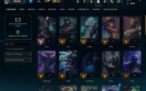 Platina 2 com 45 Champs e 11 Skins