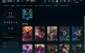 Platina 2 com 45 Champs e 11 Skins