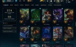 Prata 2 com 115 Champs e 18 Skins
