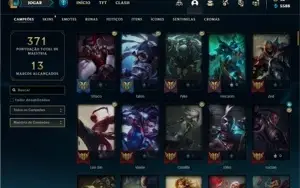 Conta Platina 1 com 120 Champs e 99 Skins + 1 Prestigio