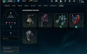 Conta Platina 1 com 120 Champs e 99 Skins + 1 Prestigio