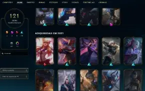 Unranked com TODOS os champs e 123 Skins ( ADC / JG )