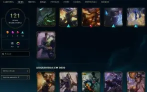 Unranked com TODOS os champs e 123 Skins ( ADC / JG )