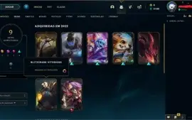 CONTA LOL GOLD 3 COM 1 SKIN LENDARIA E BLITZ VITORIOSO
