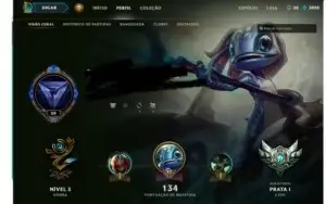 CONTA PRATA 1  LVL 60, 10 SKIN E 37 CHAMPS C/ E-MAIL