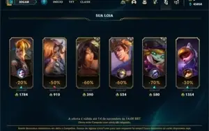Conta ouro 4 com 21 Champs e 2 Skins + 13 Fragmentos