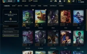 Conta ouro 4 com 21 Champs e 2 Skins + 13 Fragmentos