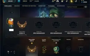 Conta ouro 4 com 21 Champs e 2 Skins + 13 Fragmentos
