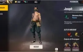 Conta Free Fire Conjunto Angelical , samurai , cowboy