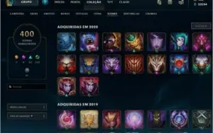 Conta LoL todas skins da loja, lvl 460.