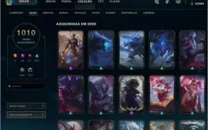 Conta LoL todas skins da loja, lvl 460.
