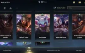ESMERALDA IV + 32 SKINS  + 530 (RP) WILD CORES + 47 CAMPEÕES
