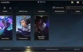 ESMERALDA IV + 32 SKINS  + 530 (RP) WILD CORES + 47 CAMPEÕES