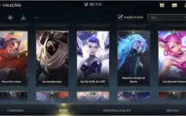 ESMERALDA IV + 32 SKINS  + 530 (RP) WILD CORES + 47 CAMPEÕES