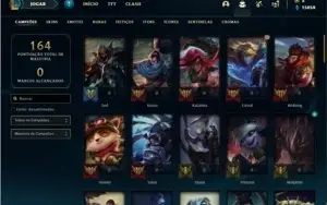 Conta Unranked com 69 Champs e 61 Skins + 6 Vitoriosas