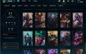 Conta Unranked com 69 Champs e 61 Skins + 6 Vitoriosas