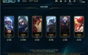 Conta Diamante 1 com 24 Champs e 4 Skins + 17 Fragmentos