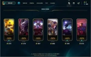 Vende-se Conta lol Varias skin e Varios Campeões