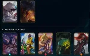 Conta de League of Legends, Platina 2, nível 146 e 35 skins