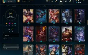 Bronze 2 com 140 Champs e 94 Skins ( SUP / TOP )