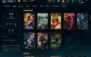 Bronze 2 com 140 Champs e 94 Skins ( SUP / TOP )