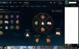 conta league lvl 64, 50 champs, 3019 EA, 7 skins, 12 emotes