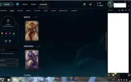 conta league lvl 64, 50 champs, 3019 EA, 7 skins, 12 emotes