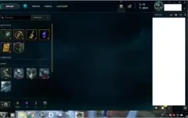 conta league lvl 64, 50 champs, 3019 EA, 7 skins, 12 emotes