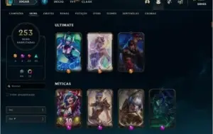 CONTA LOL GOLD 1, 253 SKINS + SETT E RIVEN PRESTÍGIO