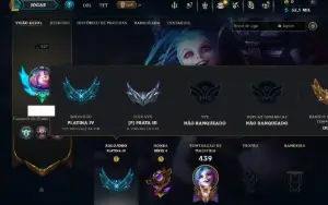 Platina 4 com TODOS os Champs e 67 Skins ( ADC / SUP )