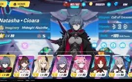 Conta Genshin Impact AR 59, 17 Personagen 5* + Honkai Junto.