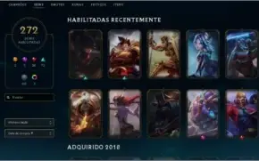 conta prata 2 com 120 champions e 200+ skins